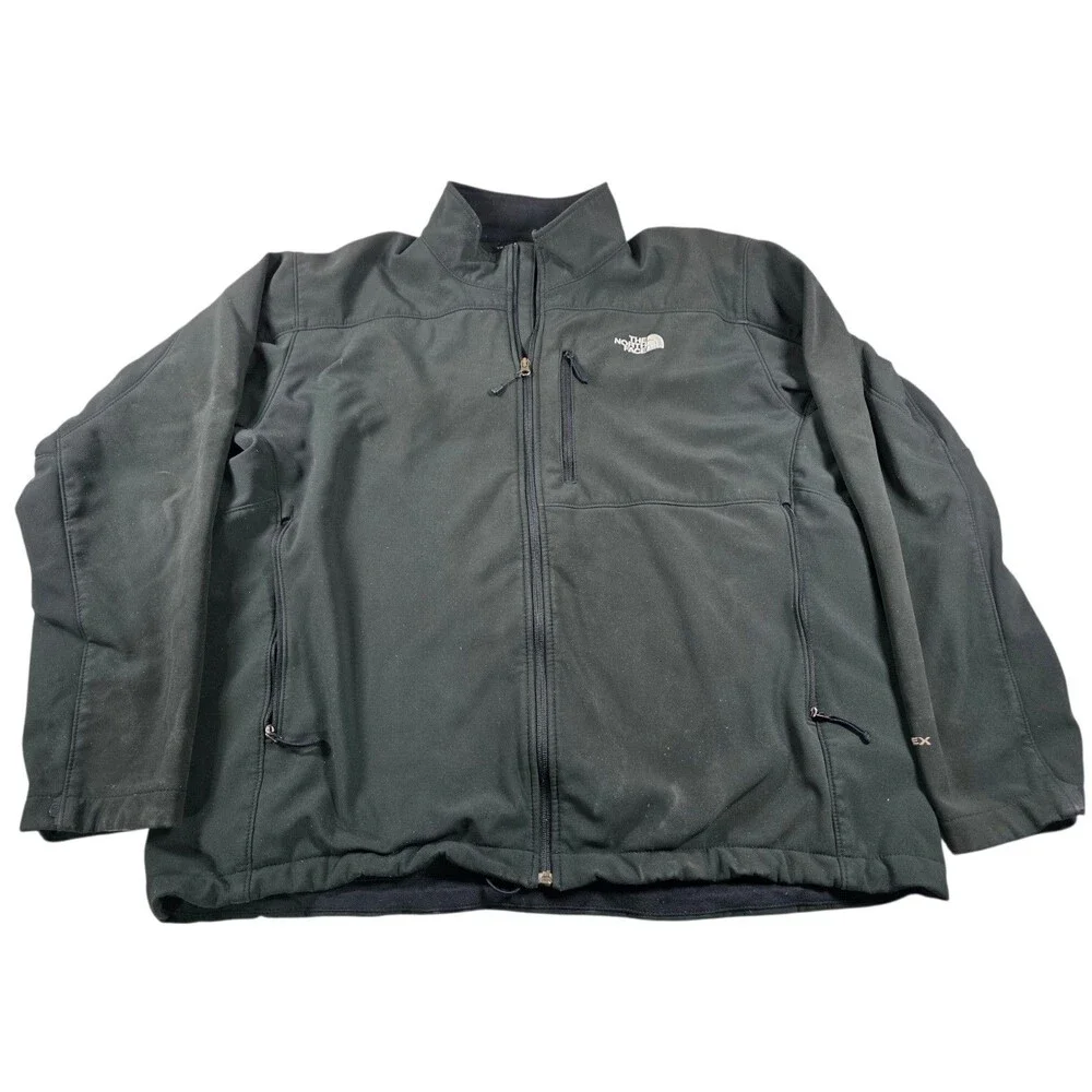 The‎ North Face Men's XXL TNF Apex Softshell Full Zip Jacket Black
